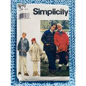 Simplicity 9776 Kids jacket pattern sz 12 14
